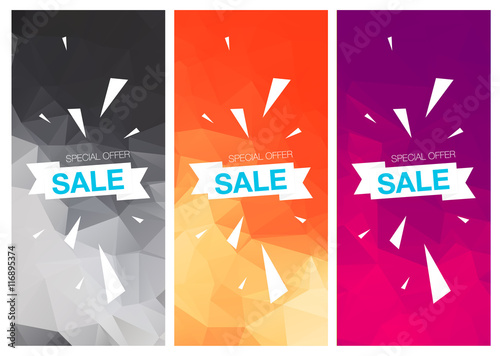 Super Sale Special Offer vertical banners