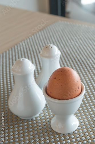 boiled egg in a egg cup