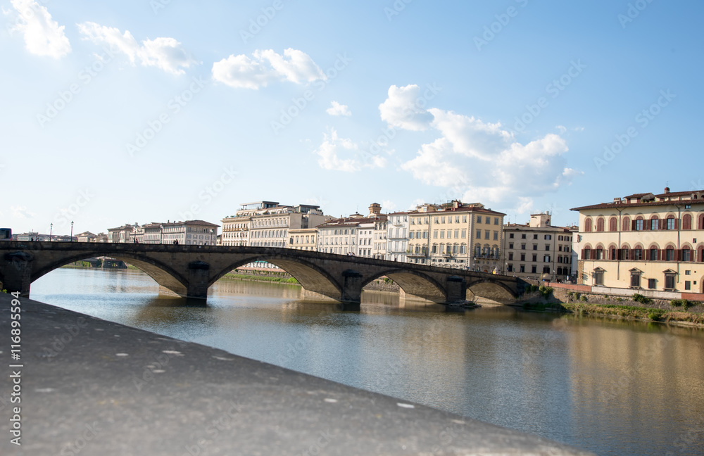 Arno river in Florence (Firenze), Tuscany, Italy