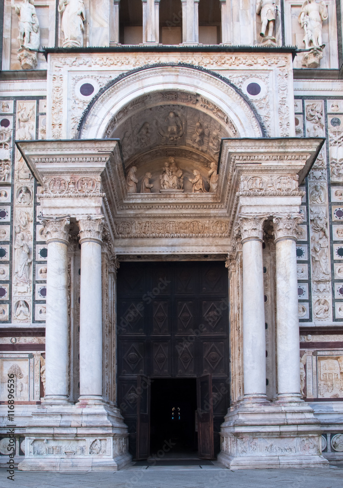 Certosa di Pavia. Picture of the main entrance of the church.