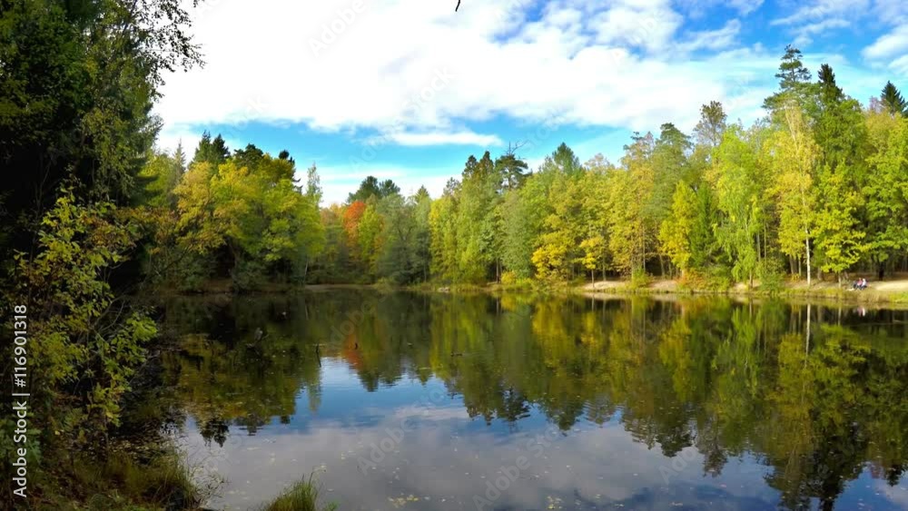autumn wood is reflected in the lake autumn wood is reflected in the lake