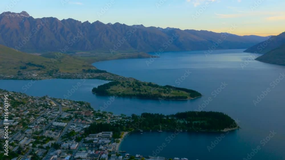 Looking down at Queenstown New Zealand. Looking down at Queenstown New Zealand.