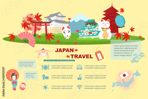 cute cartoon japan element