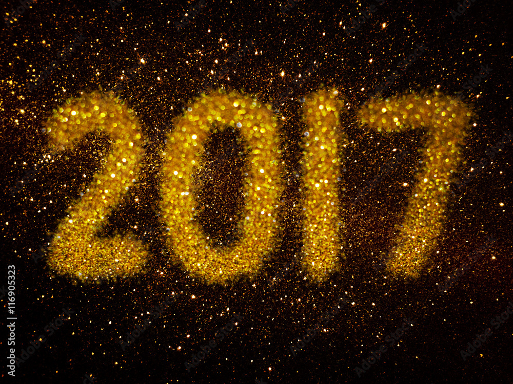 gold glitter abstract background with word 2017 gold glitter abstract background with word 2017