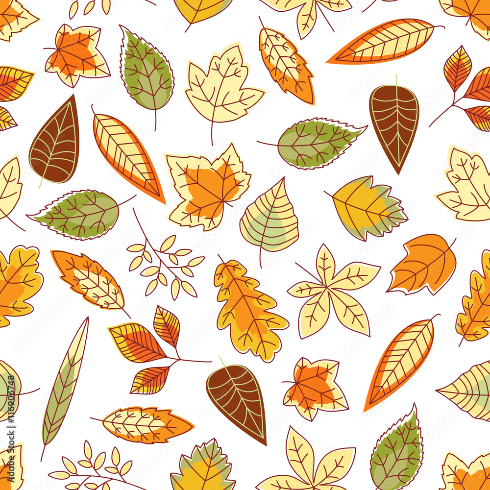 Leaves seamless pattern background Leaves seamless pattern background