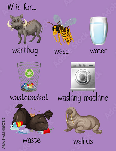 Many words begin with letter W