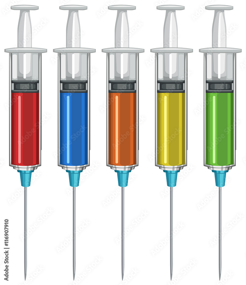Syringe with liquid medicine inside Syringe with liquid medicine inside