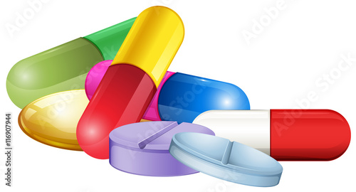 Pile of tablets and pellets