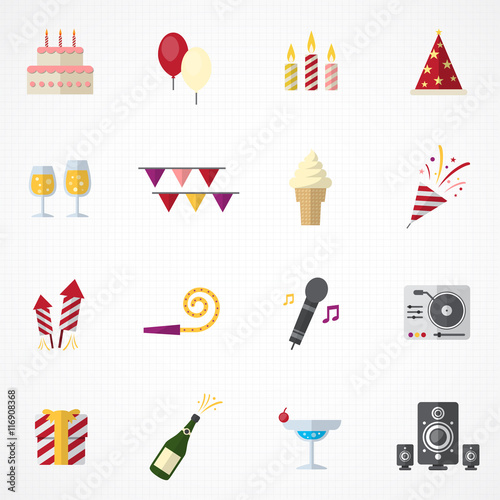 Celebration Icons and Party Icons set