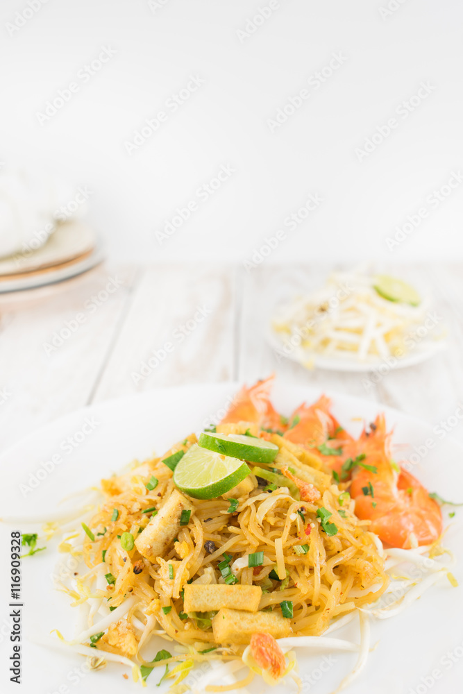 Asian Rice Noodle with Shrimp, PAD THAI
