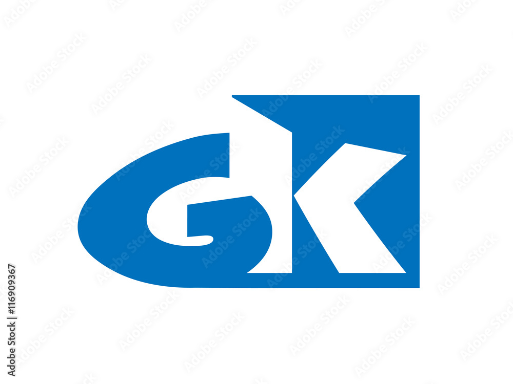 GK Initial Logo for your startup venture GK Initial Logo for your startup venture