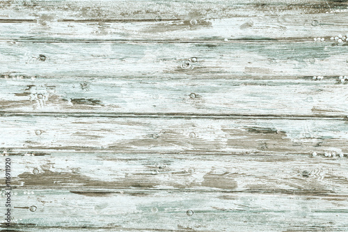 Old wooden planks with cracked color Paint