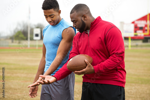 Football training.