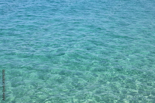 Transparent sea water of the Mediterranean Sea for a beautiful natural background.