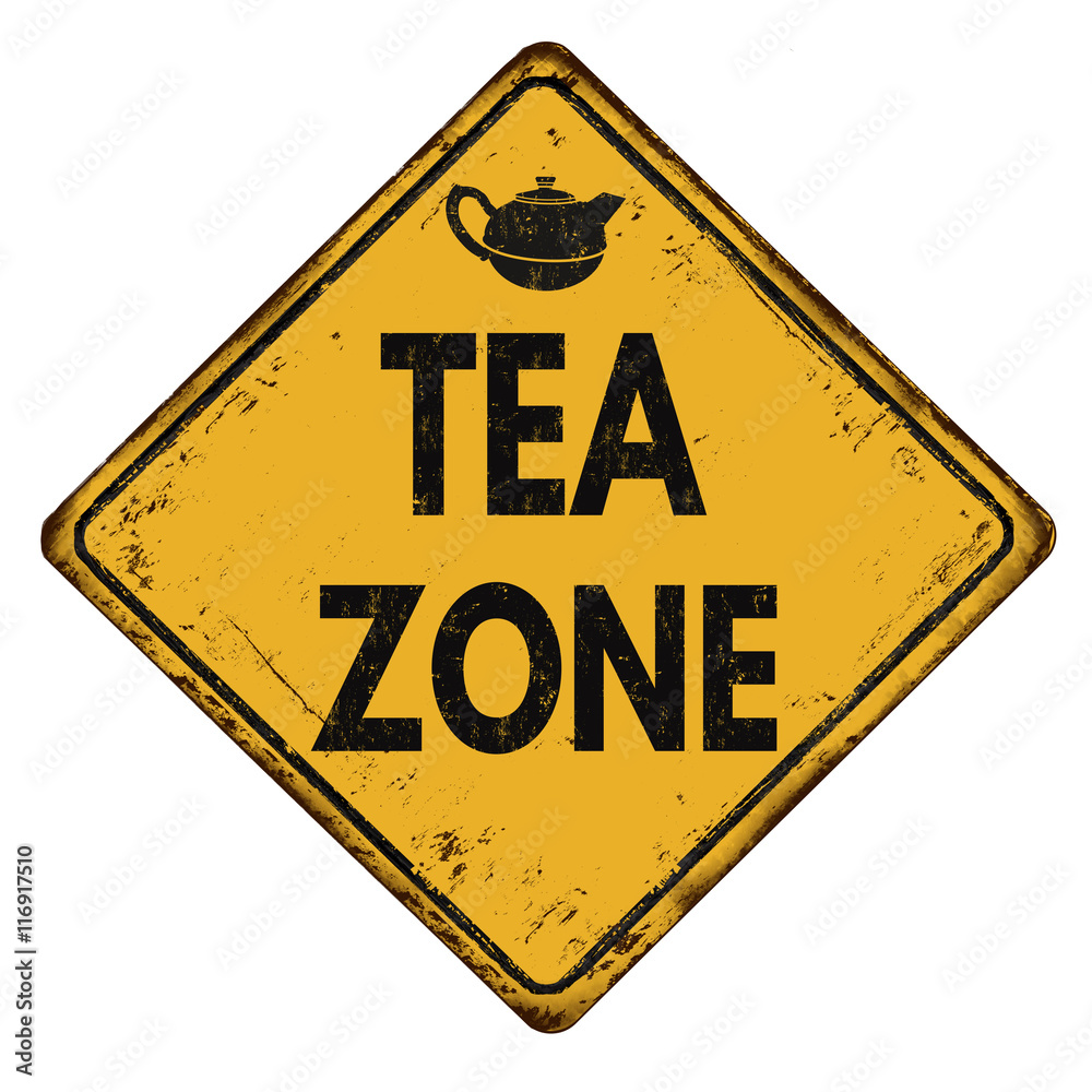 Tea zone vintage metal sign