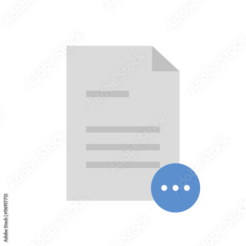 Flat icon loading document. Document for waiting. Vector illustration.