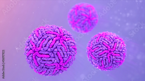Bilde på lerret Zika virus structure