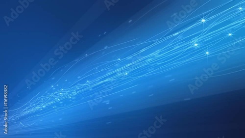 Loopable high-tech background of glowing data moving through an abstract cyber world.