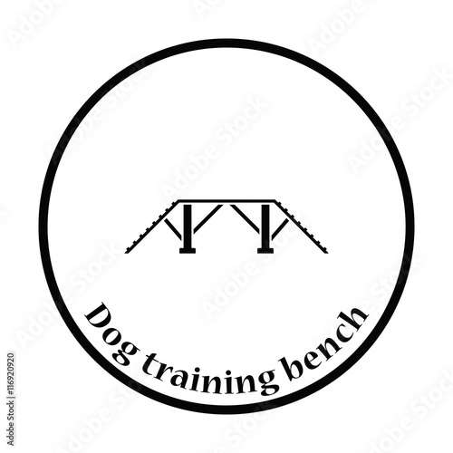 Dog training bench icon
