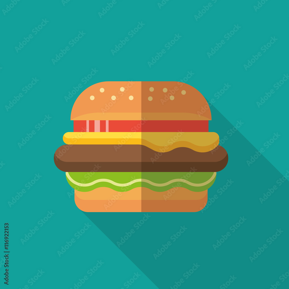 hamburger vector icon sign