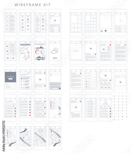Wireframe Kit. Templates and UI elements for web, tablet and mobile devices to help speed up your UX workflow.
 photo