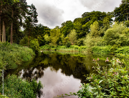 The river Bollin running through Styal woods, Styal, Cheshire, UK photo