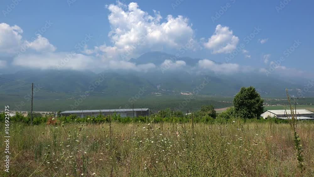 Mount Olympus from the Litochoro-Dion road. Greece.