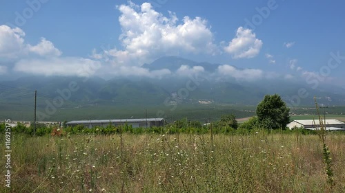 Mount Olympus from the Litochoro-Dion road. Greece. photo