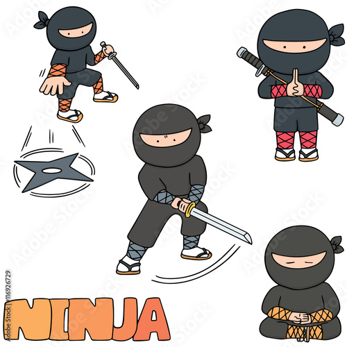 vector set of ninja