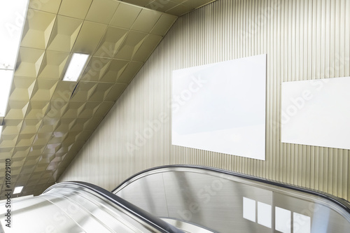 Photography Blank Billboard in public place