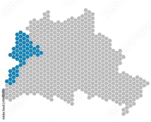 Karte Berlin - Bezirk Spandau