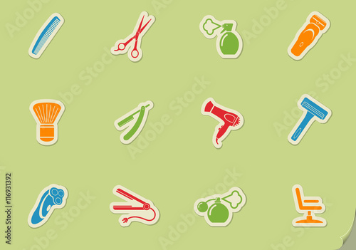 Barbershop simply icons