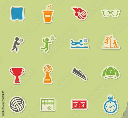 Volleyball simply icons