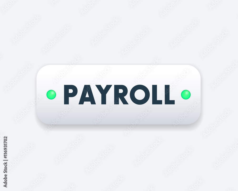 Payroll button for web page, silver with green bulbs Payroll button for web page, silver with green bulbs