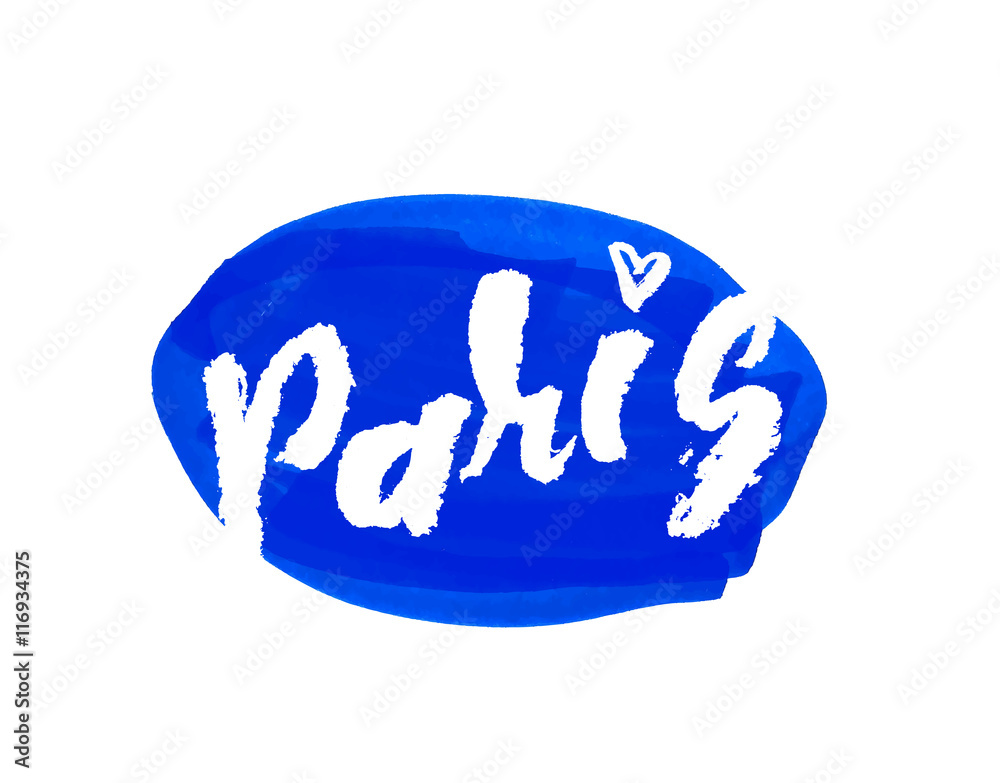 Paris. The hand drawn letters. Lettering and typographic design. Paris. The hand drawn letters. Lettering and typographic design.