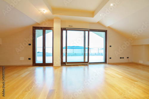 Empty room of a new penthouse