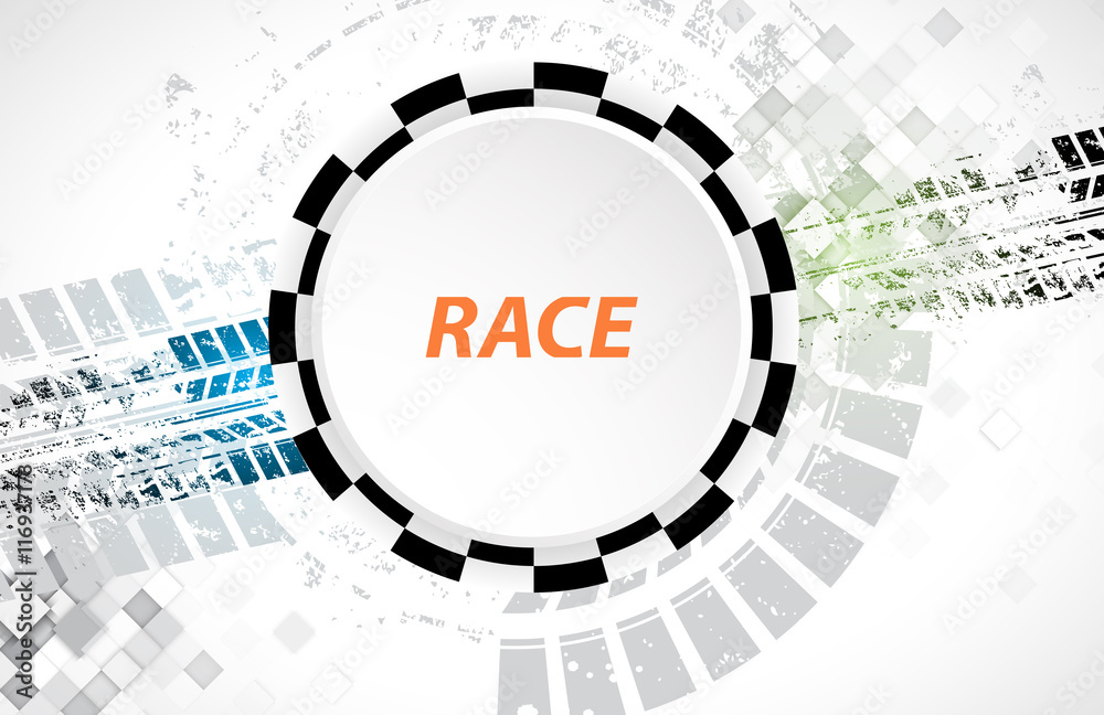 Racing square background, vector illustration abstraction in race car track