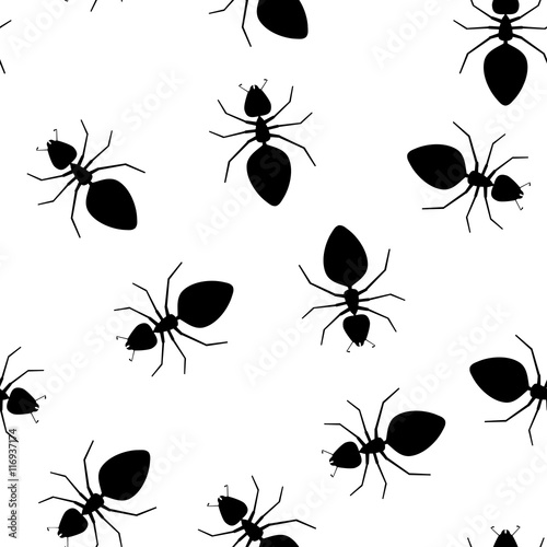 Seamless vector texture - ants pests