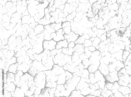 Obraz na płótnie Cracks on white surface - vector background w salonie