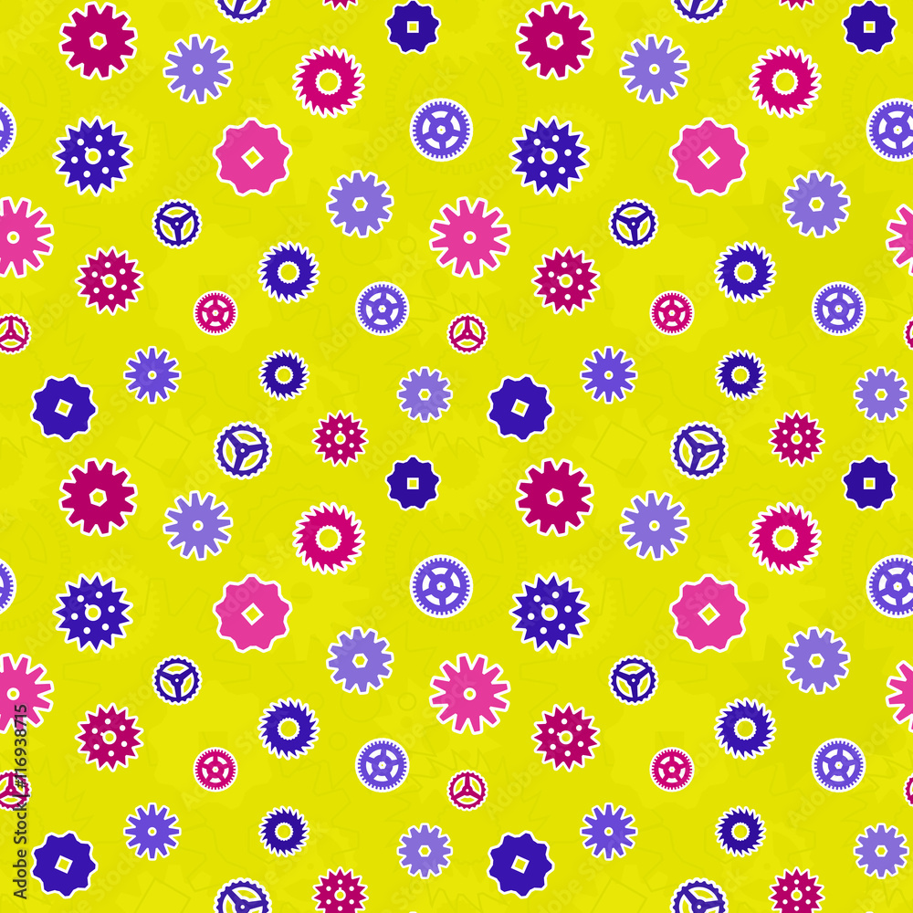Seamless texture - color gears Seamless texture - color gears
