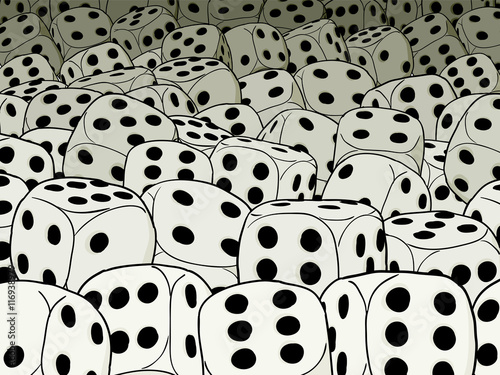 Abstract gambling composition - dices