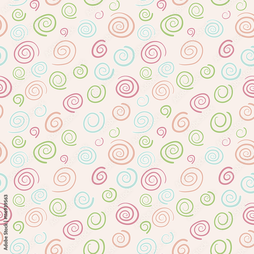 Abstract vector retro pattern - color swirls