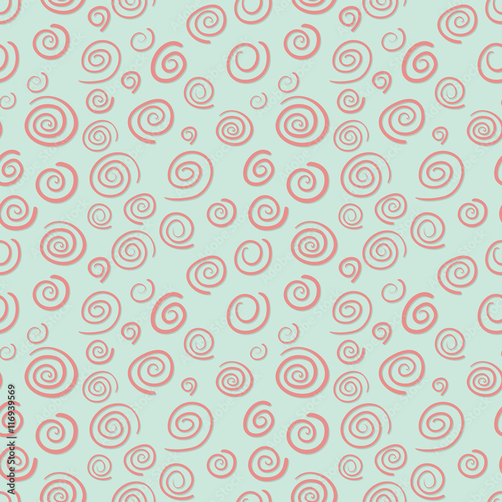 Curls seamless vector pattern in old-fashioned style Curls seamless vector pattern in old-fashioned style