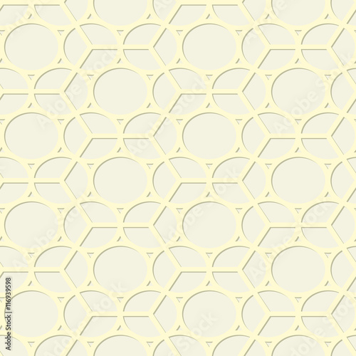 Geometric abstract vector yellow hexagons texture