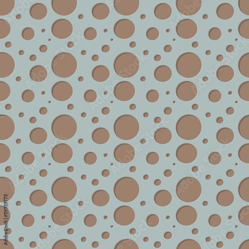 Vector seamless pattern - blue surface with holes