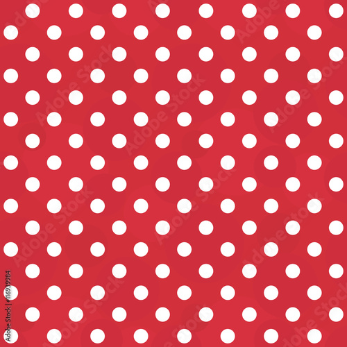 Vector vintage white and red pattern - seamless polka dots