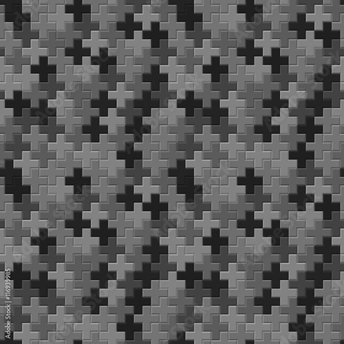 Fototapeta Naklejka Na Ścianę i Meble -  Vector pattern - seamless gray crosses texture