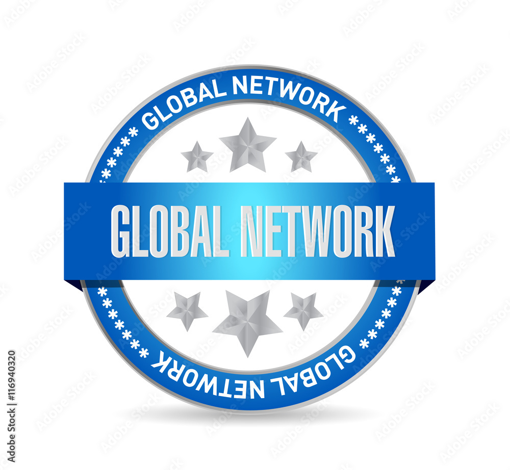 global network seal sign concept