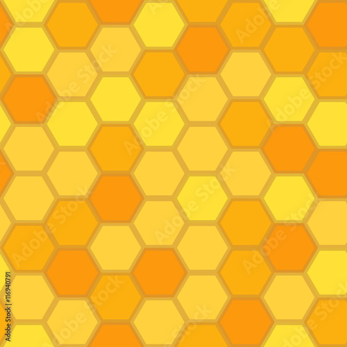 Seamless, Digital Illustration of a Tessellate Honeycomb Pattern