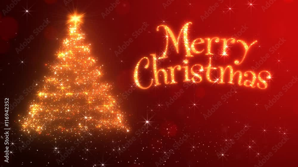 Loopable Animated Christmas Tree Background. The last 600 frames make a seamless loop.